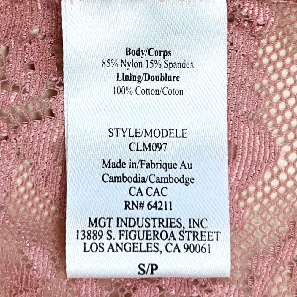 In Bloom By Jonquil SMALL Blush Pink Lace Sheer Sexy Bodysuit Teddy Lingerie NWT - Picture 6 of 7